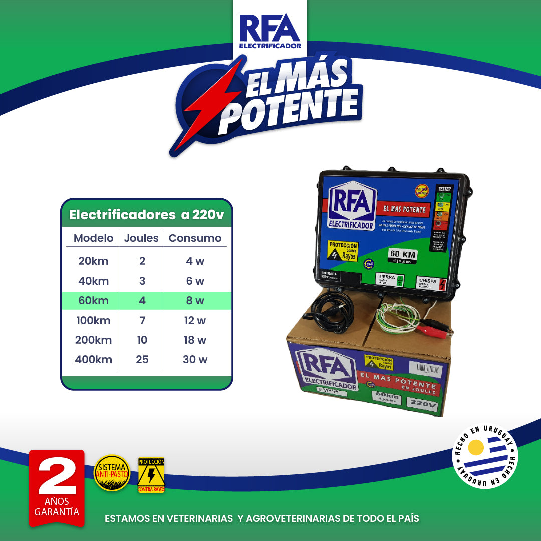 Electrificador RFA - 220V - 60KM