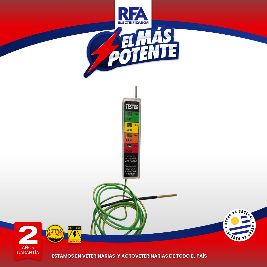 Tester de neón cuatro luces